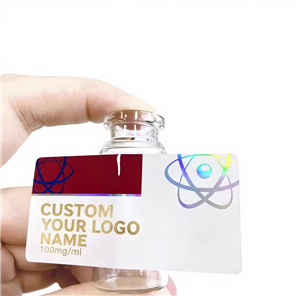 Custom 3ml 5ml 10m Premium Branding Holographic Security Adhesive Peptide Labels for Vial Bottles Oil Proof BOPP Stickers